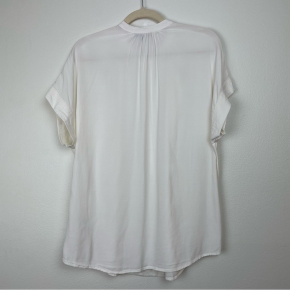 J. Crew Point Sur Drapey Popover Shirt Blouse in White / Ivory - Picture 3 of 6